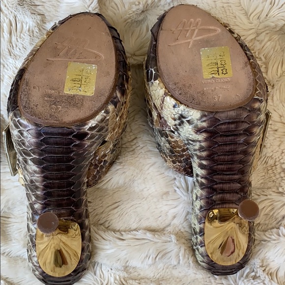 Massimmo Dogana Exotic leather Python shoes! - Picture 6 of 9